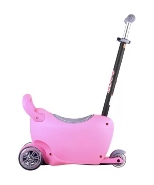 Kids 3-Wheel Scooter with Seat, Adjustable Handle, and Rear Brake for Safe Play