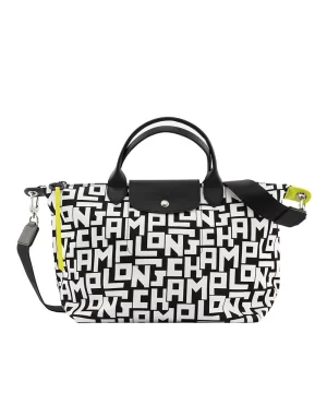 Longchamp Le Pliage LGP Medium Bag In Black White
