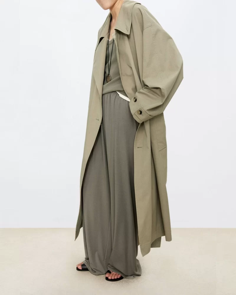 High-Density Nylon Cotton Trench Coat - Image 2