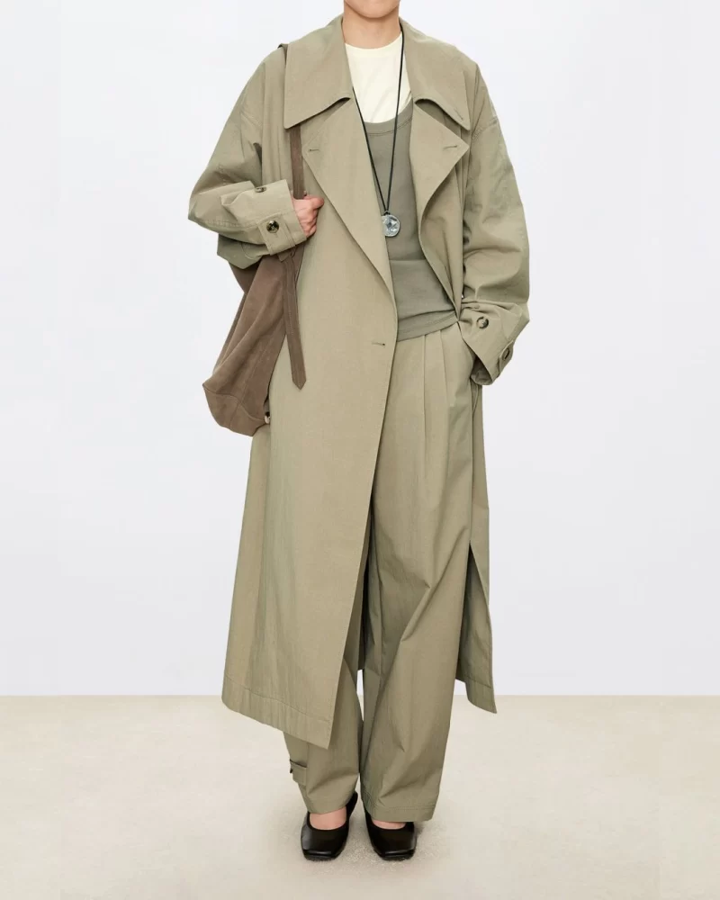 High-Density Nylon Cotton Trench Coat - Image 3