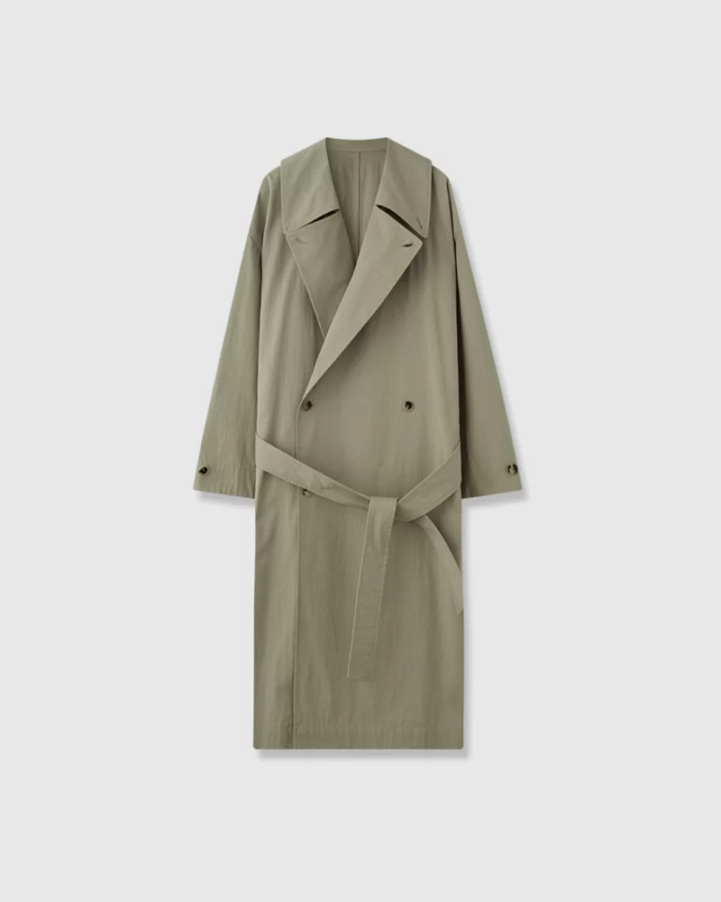 High-Density Nylon Cotton Trench Coat - Image 5