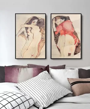 Egon Schiele Character Canvas Painting Wall Art-20219465