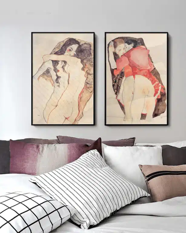 Egon Schiele Character Canvas Painting Wall Art-20219465