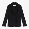 Max Mara Eva One-Button Front Peak-Lapel Wool Jacket-20246911