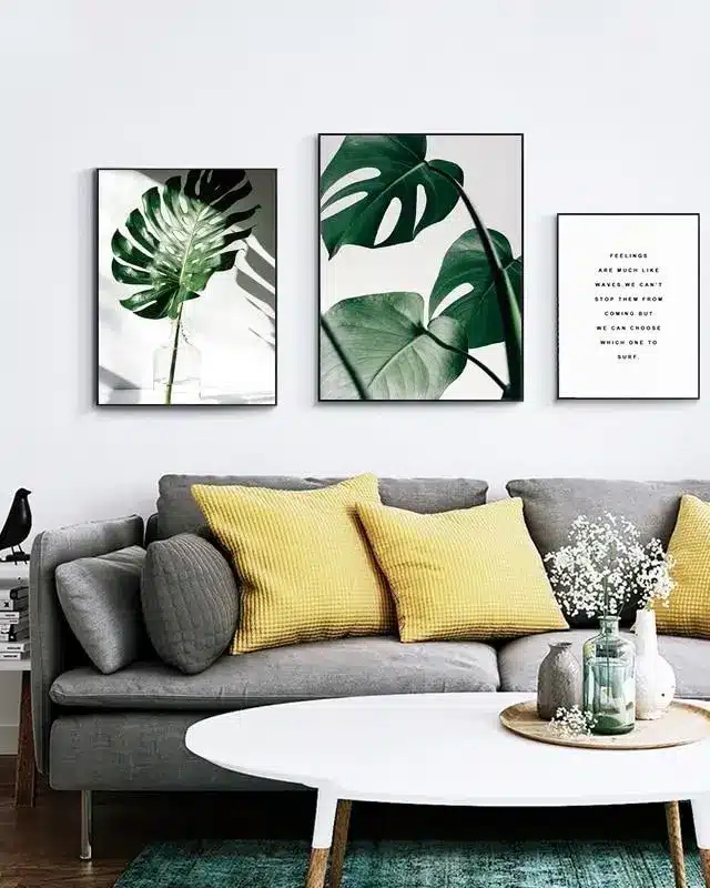 Nordic Canvas Modern Prints Plant Leaf-20219559