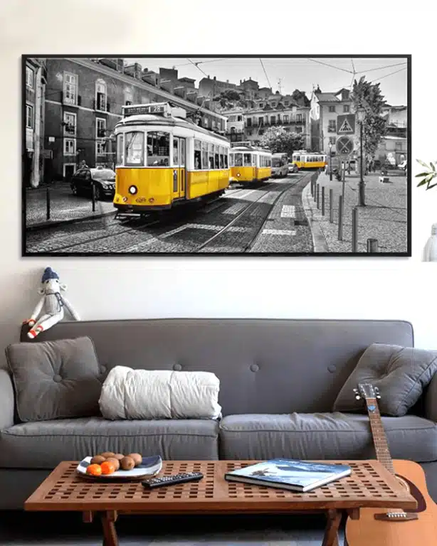 Photography Retro Yellow Bus, Wall Art-20219477