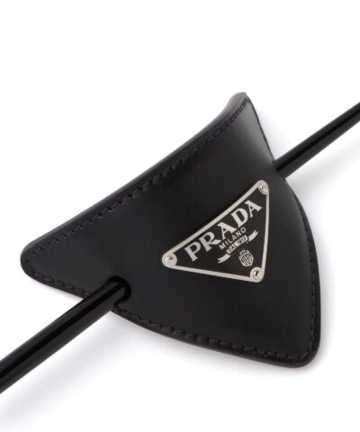Prada White Leather Hair Clip - Image 9