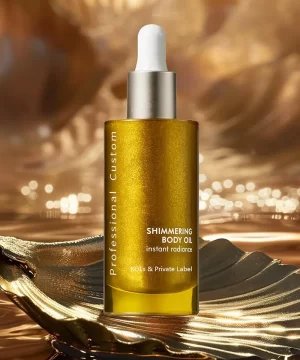Trending 50ml Shimmer Body Oil – Gold Glitter Glow Highlight with SPF