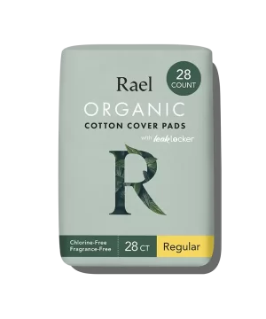 Organic Cotton Cover Pads Rael Rg 02 Dtc Regular 28 Count Poly Front 7A795294 22B5 44D3 98F3 4A87088D48F8