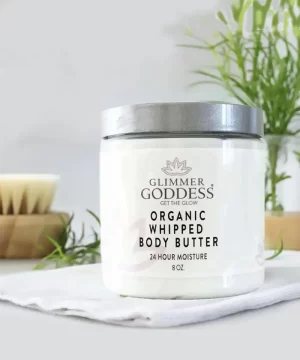 Glimmer Goddess Organic Whipped Body Butter – Moisturizing Cream for Soft, Smooth Skin