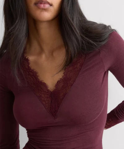 Intimissimi Ultralight Cashmere Lace Long Sleeve Shirt - Image 18