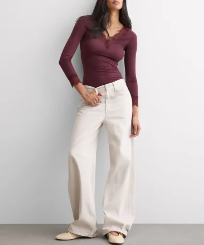 Intimissimi Ultralight Cashmere Lace Long Sleeve Shirt - Image 19