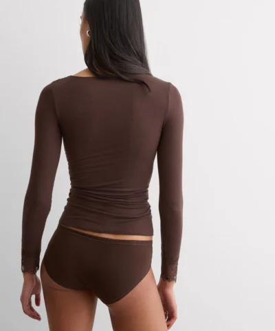 Intimissimi Ultralight Cashmere Lace Long Sleeve Shirt - Image 10