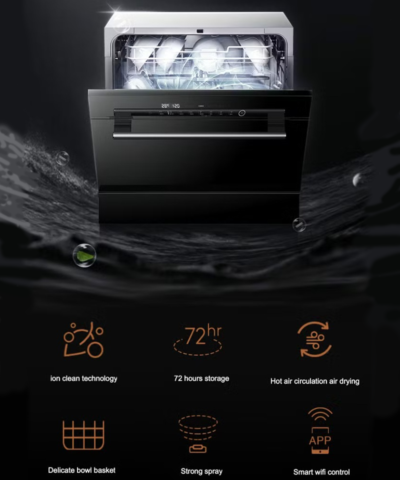 Freestanding Dishwasher with 2 Racks | 8 Place Settings | High Quality - Image 7