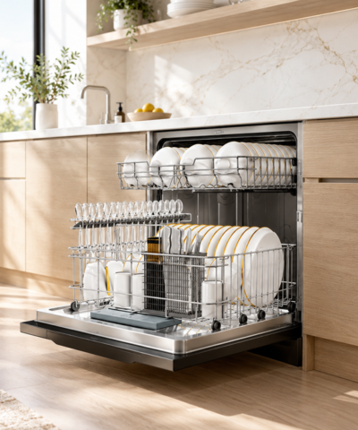 Alternative view of Freestanding Dishwasher with 2 Racks | 8 Place Settings | High Quality